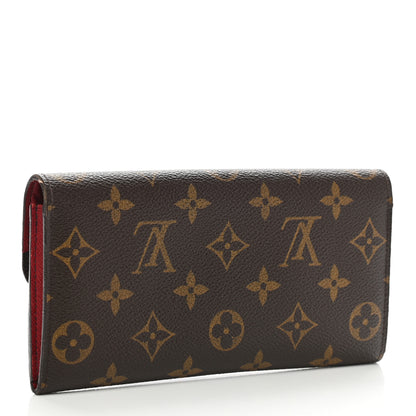 Louis Vuitton Monogram Emilie Wallet Red 3 of 10