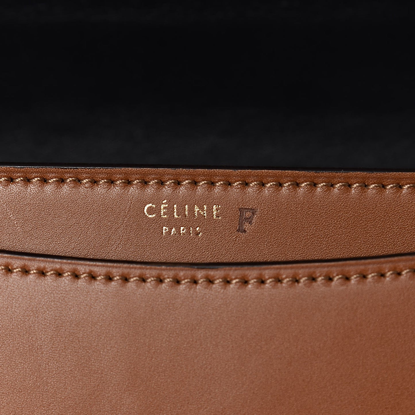 Smooth Calfskin Bi-Color Large Case Camel