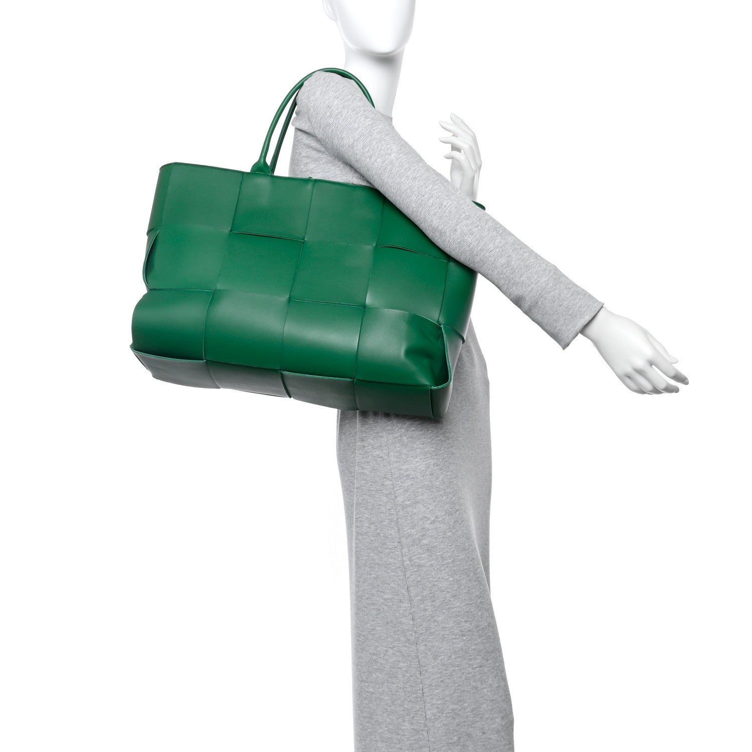 Bottega Veneta Nappa Maxi Intrecciato Large Arco Tote Green