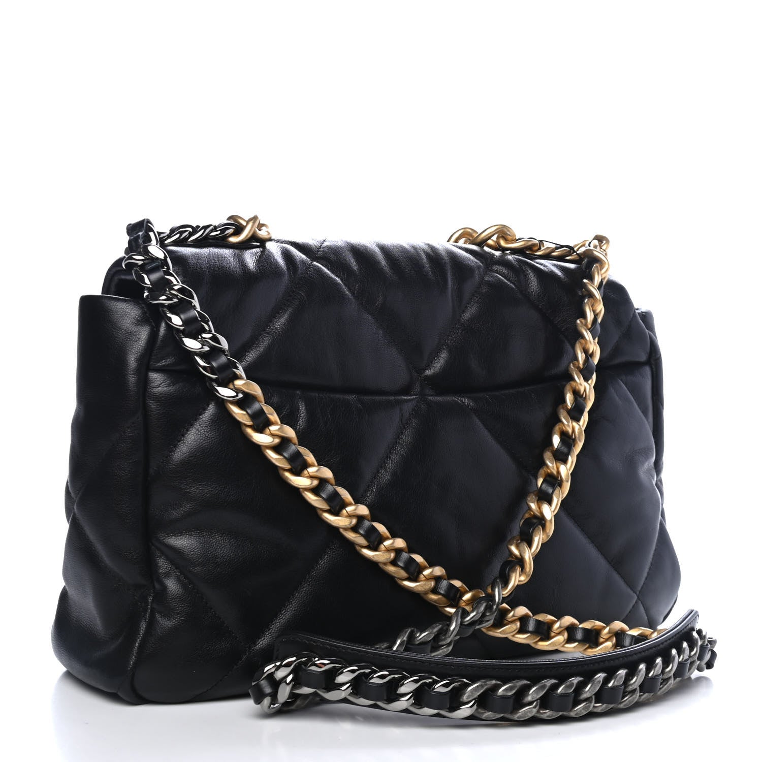 Chanel Goatskin Quilted Large Chanel 19 Flap Black 2 of 4