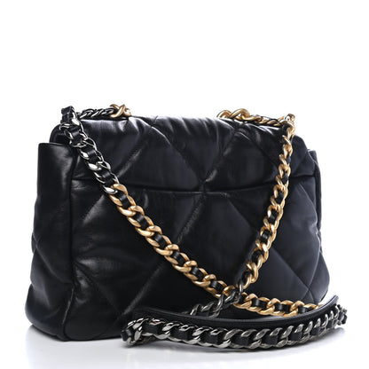 Chanel Goatskin Quilted Large Chanel 19 Flap Black 2 of 4