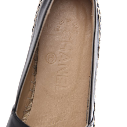 Chanel Lambskin CC Espadrilles 36 Black 9 of 11