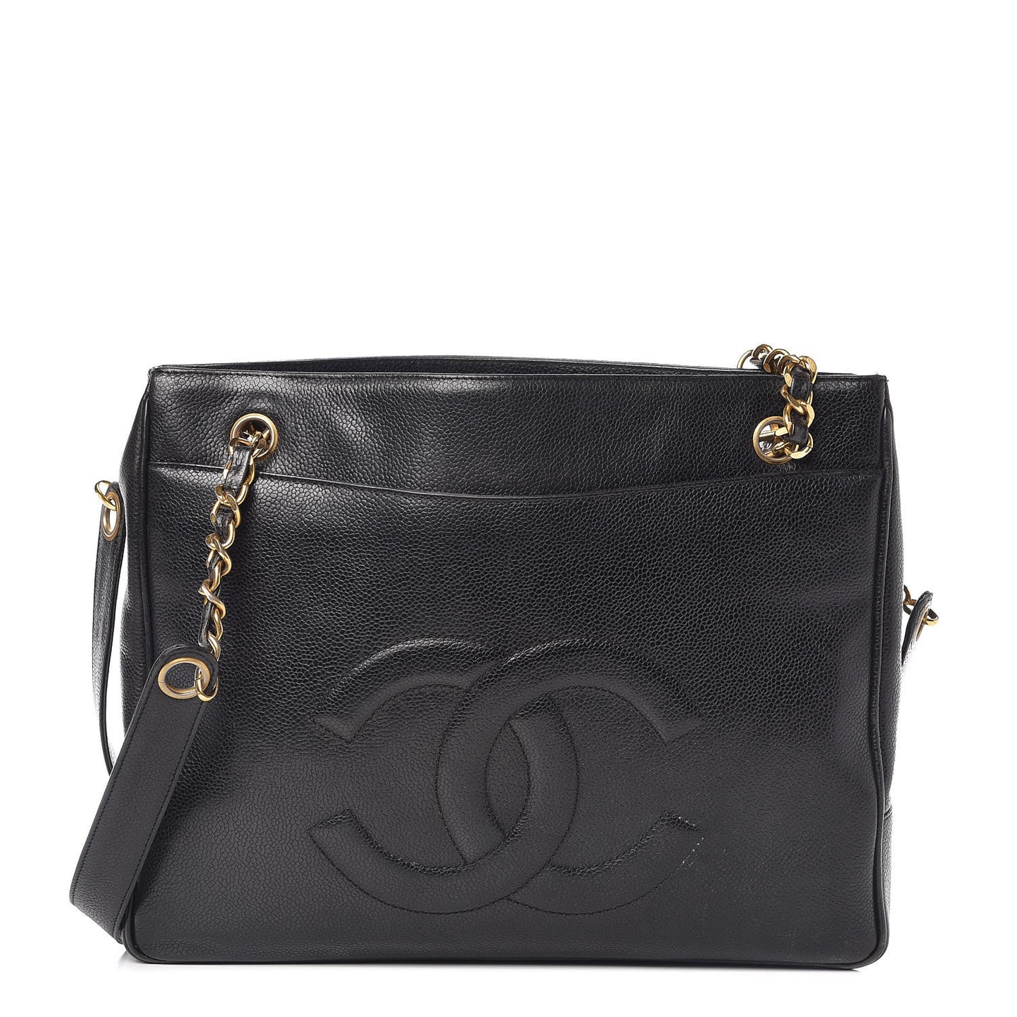 Caviar CC Shoulder Bag Black