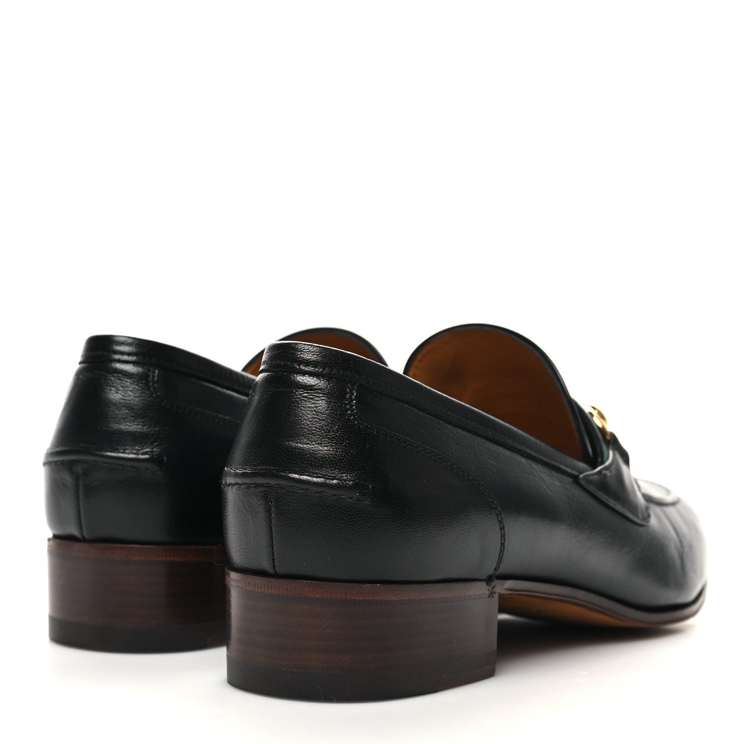 Gucci Goatskin Web Mens Horsebit Loafers 7 Black 4 of 10