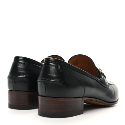 Gucci Goatskin Web Mens Horsebit Loafers 7 Black 4 of 10