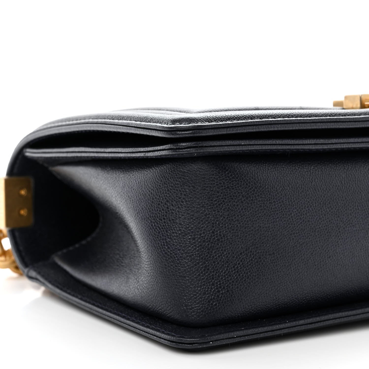 Chanel Caviar Quilted Medium Boy Flap Dark Navy Blue 9 of 12