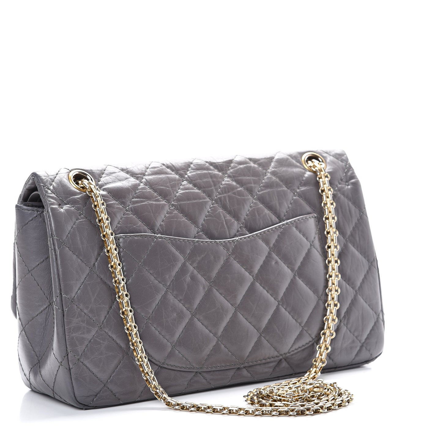 Aged Calfskin Quilted 2.55 Reissue 226 Flap Grey