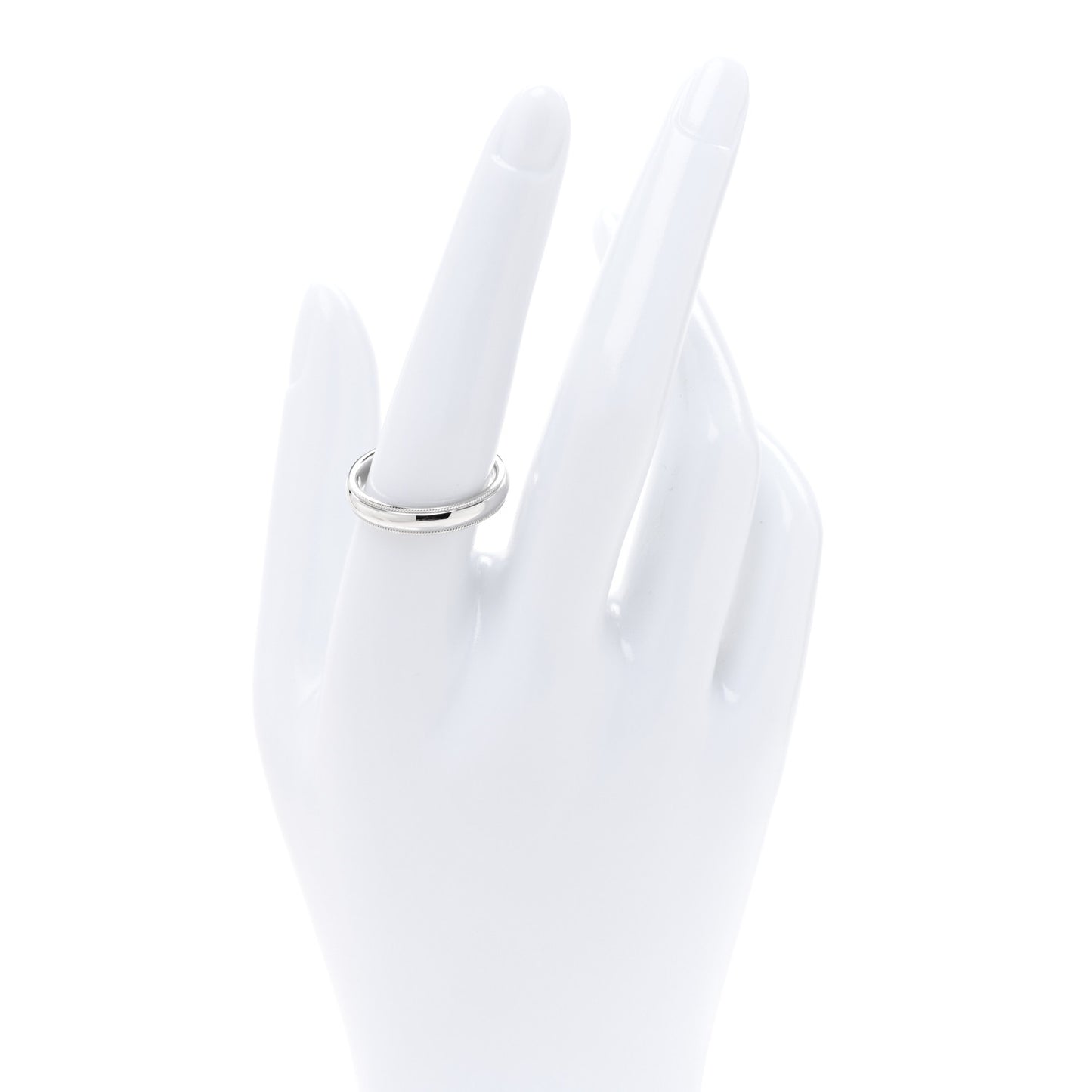 Platinum Milgrain Wedding Band Ring 58 8.5