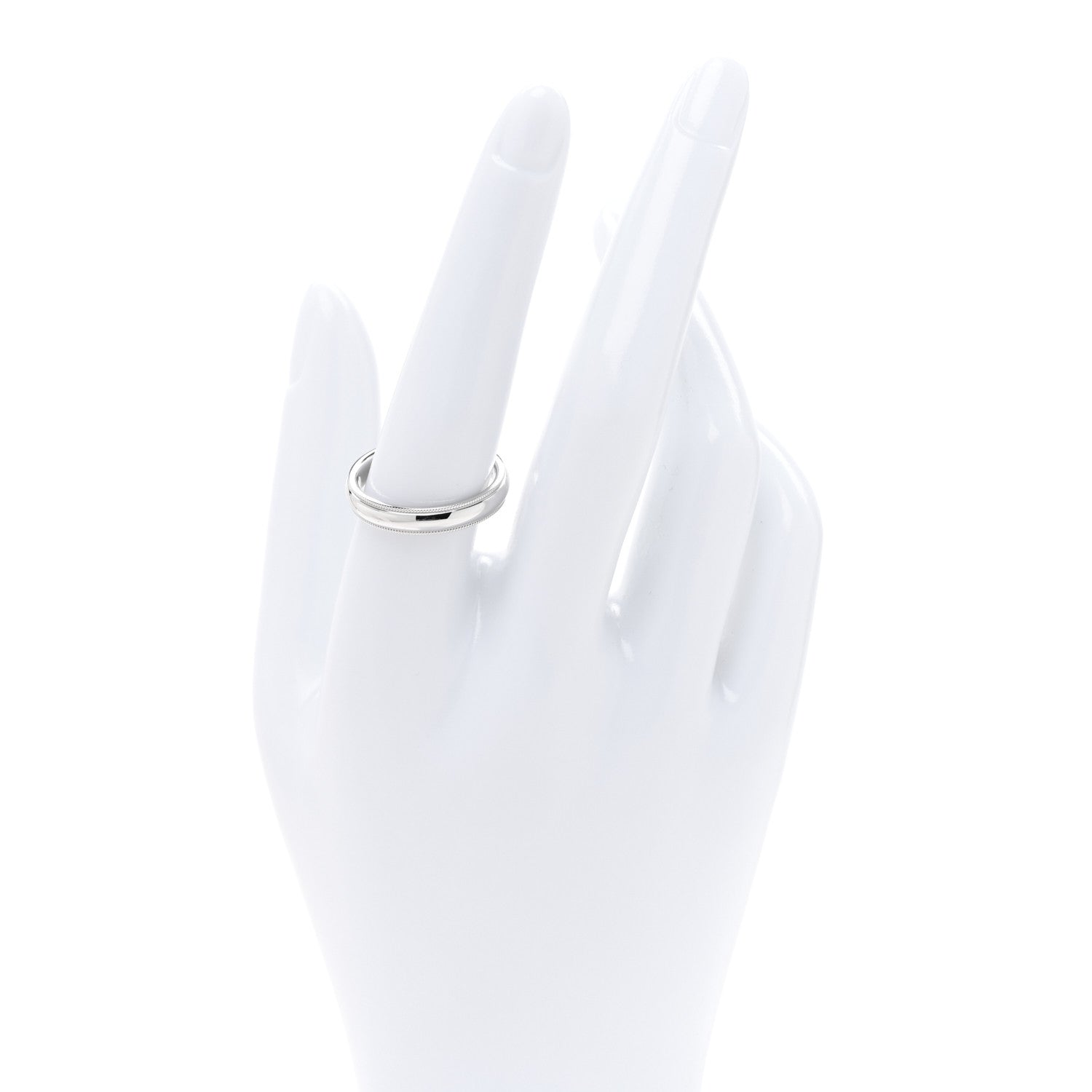 Harry Winston Platinum Milgrain Wedding Band Ring 58 8.5 2 of 5