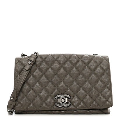 Chanel Metallic Goatskin Large City Rock Flap Silver 1 of 11