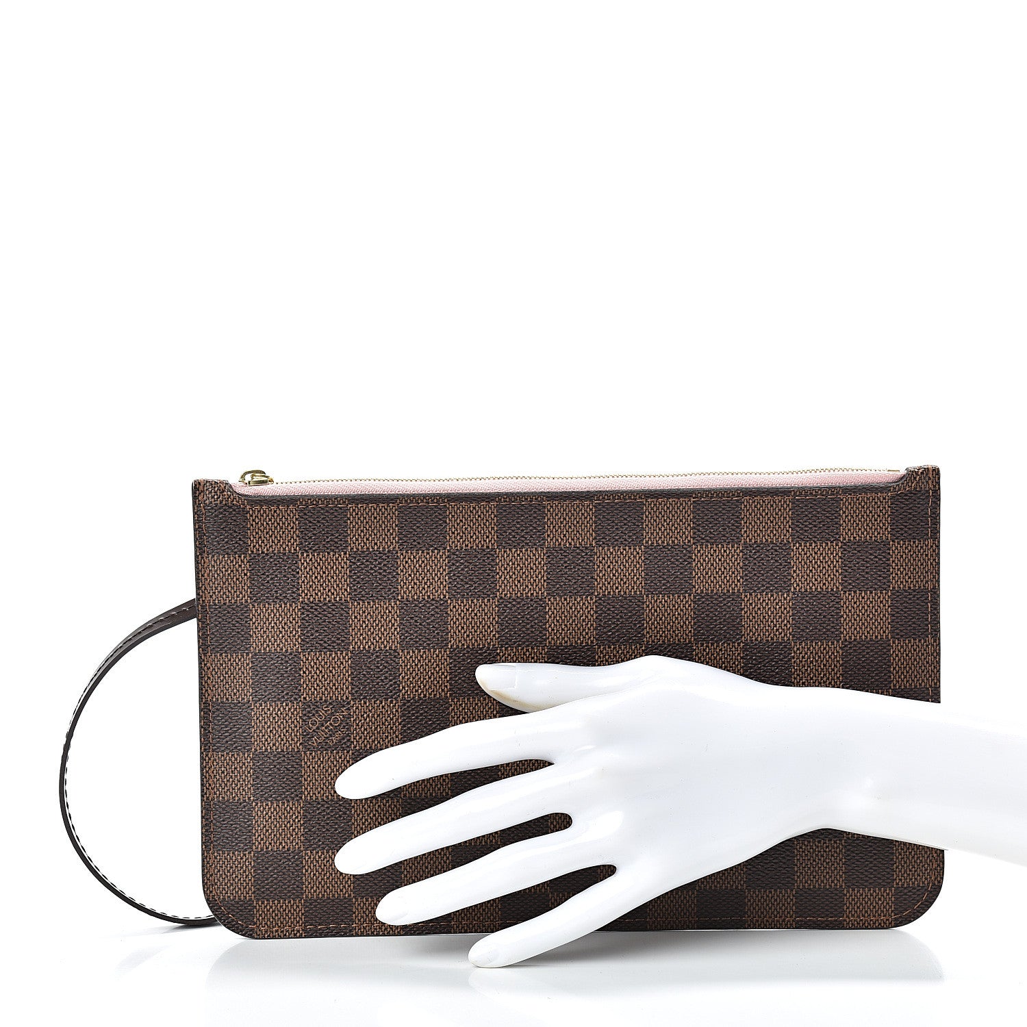 Louis Vuitton Damier Ebene Neverfull MM GM Pochette Rose Ballerine 2 of 8