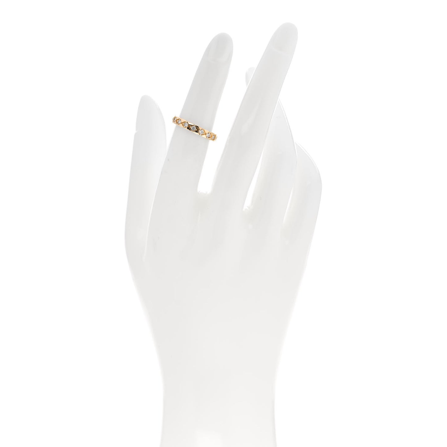 18K Yellow Gold Diamond Mini Coco Crush Ring 49 4.75