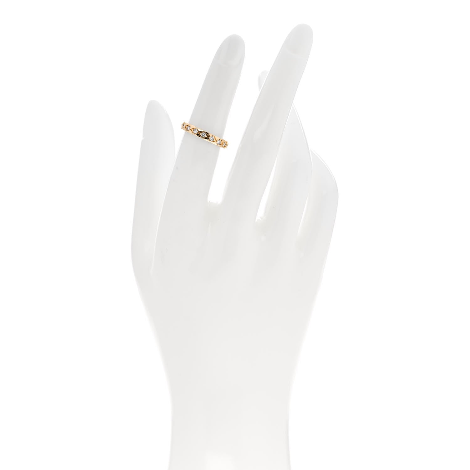 Chanel 18K Yellow Gold Diamond Mini Coco Crush Ring 49 4.75 2 of 5