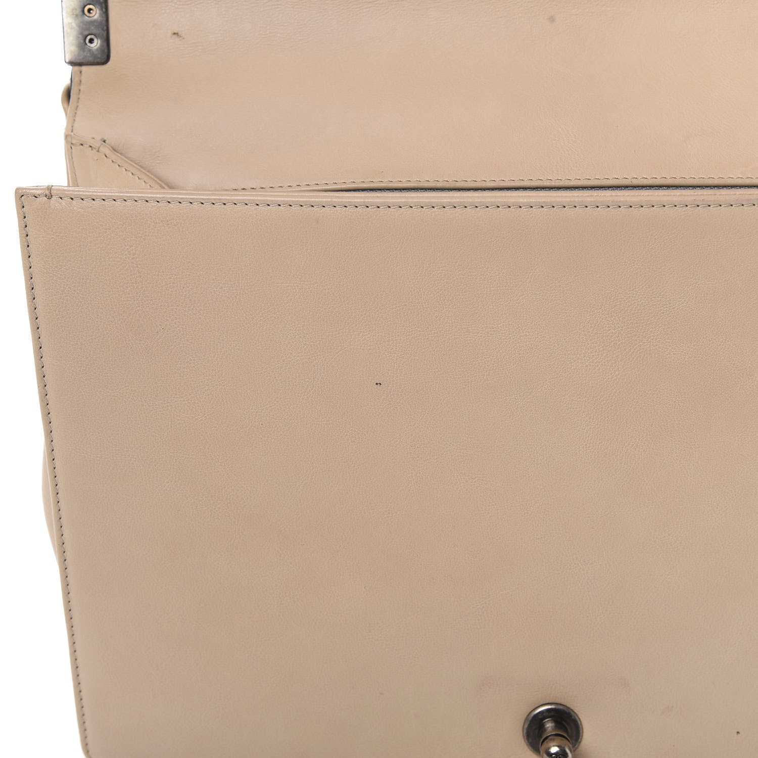 Chanel Calfskin Double Stitch Large Boy Flap Beige 17 of 21