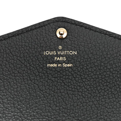 Louis Vuitton Monogram Empreinte Giant Sarah Wallet Black Beige 6 of 7