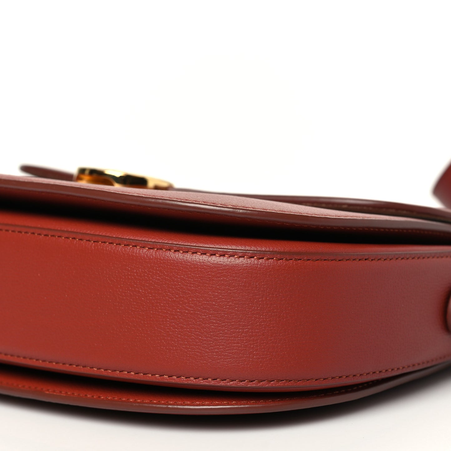 Grained Calfskin Small Ghiera Bag Deep Kummel