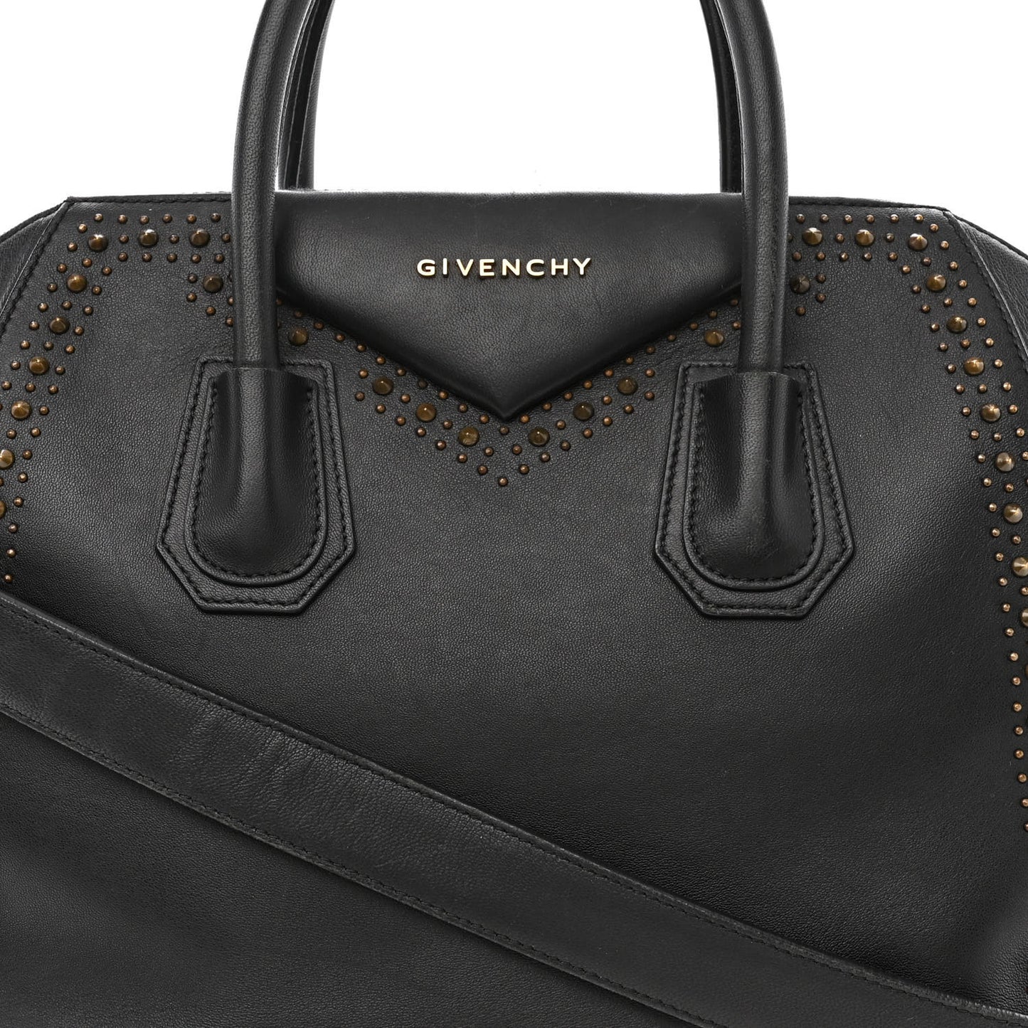 Calfskin Medium Studded Antigona Black
