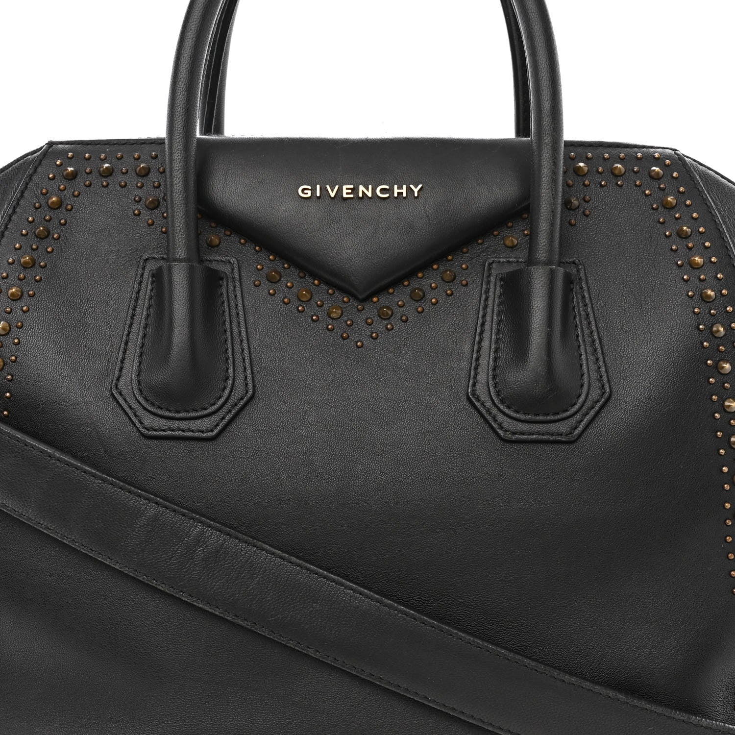 Givenchy Calfskin Medium Studded Antigona Black 8 of 13