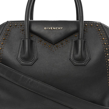 Givenchy Calfskin Medium Studded Antigona Black 8 of 13