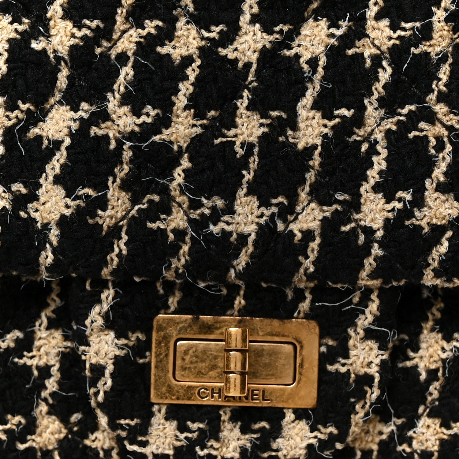 Chanel Fantasy Tweed 2.55 Reissue 225 Flap Black White 8 of 10