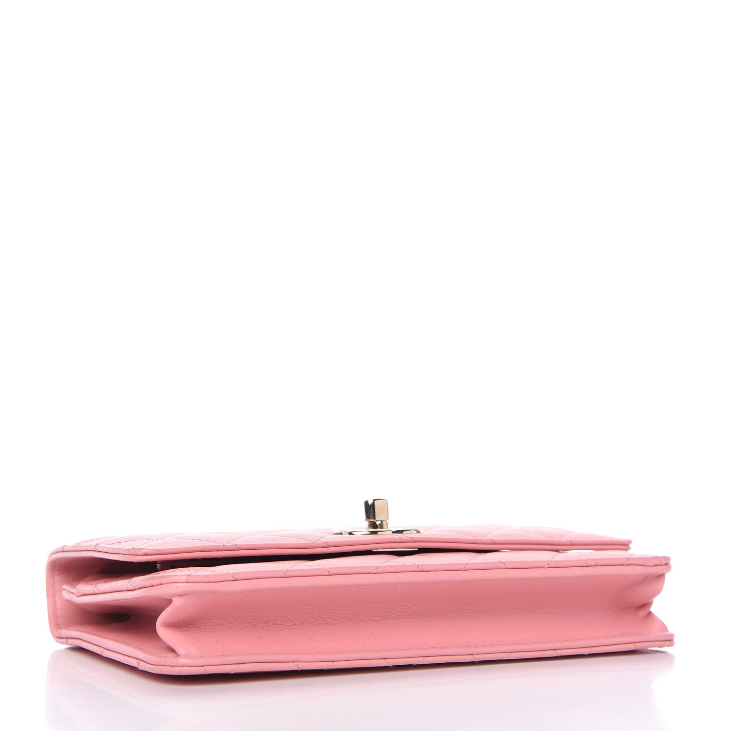 Chanel Lambskin Quilted Trendy CC Wallet On Chain WOC Pink 4 of 11