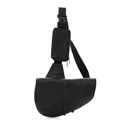 Christian Dior Grained Calfskin Mens Maxi Saddle Bag Back 1 of 15