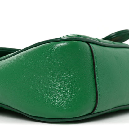 Gucci Azalea Calfskin Enamel Matelasse Diagonal Small Torchon GG Marmont Shoulder Bag New Shamarock Emerald 9 of 10