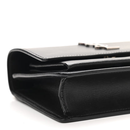 Saint Laurent Calfskin Monogram Sunset Chain Wallet Black 9 of 11