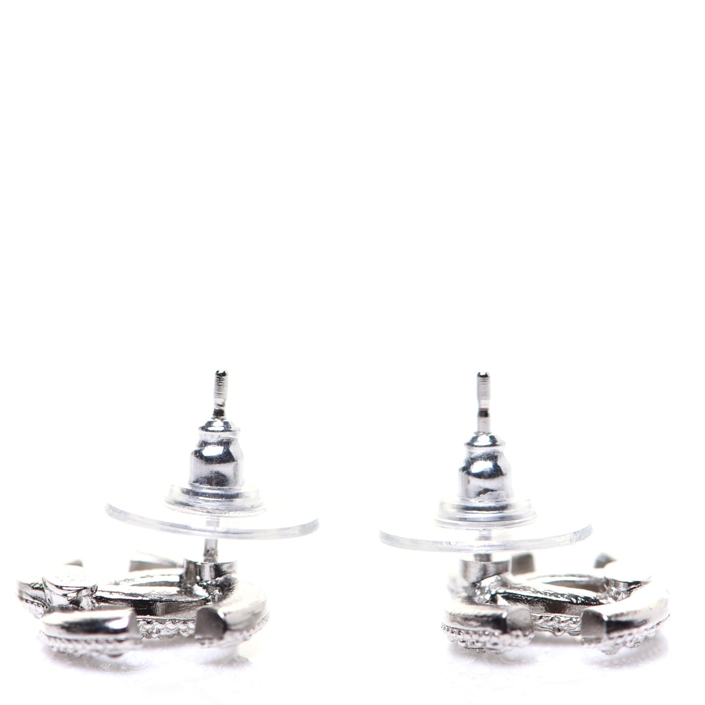 Crystal CC Earrings Silver