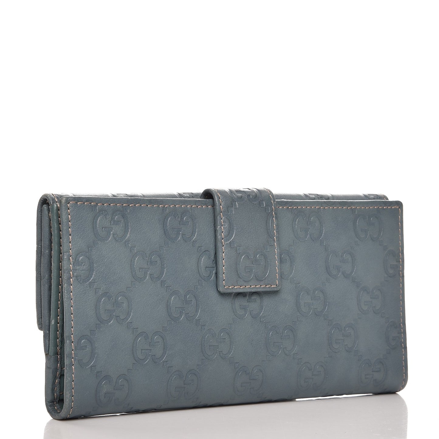 Guccissima Continental Flap Wallet Blue