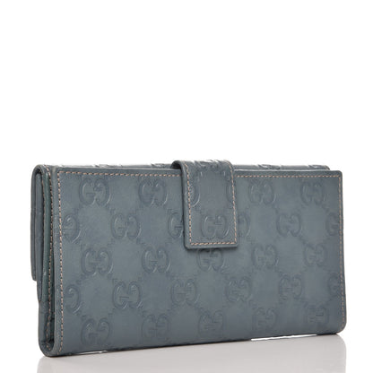 Gucci Guccissima Continental Flap Wallet Blue 3 of 8