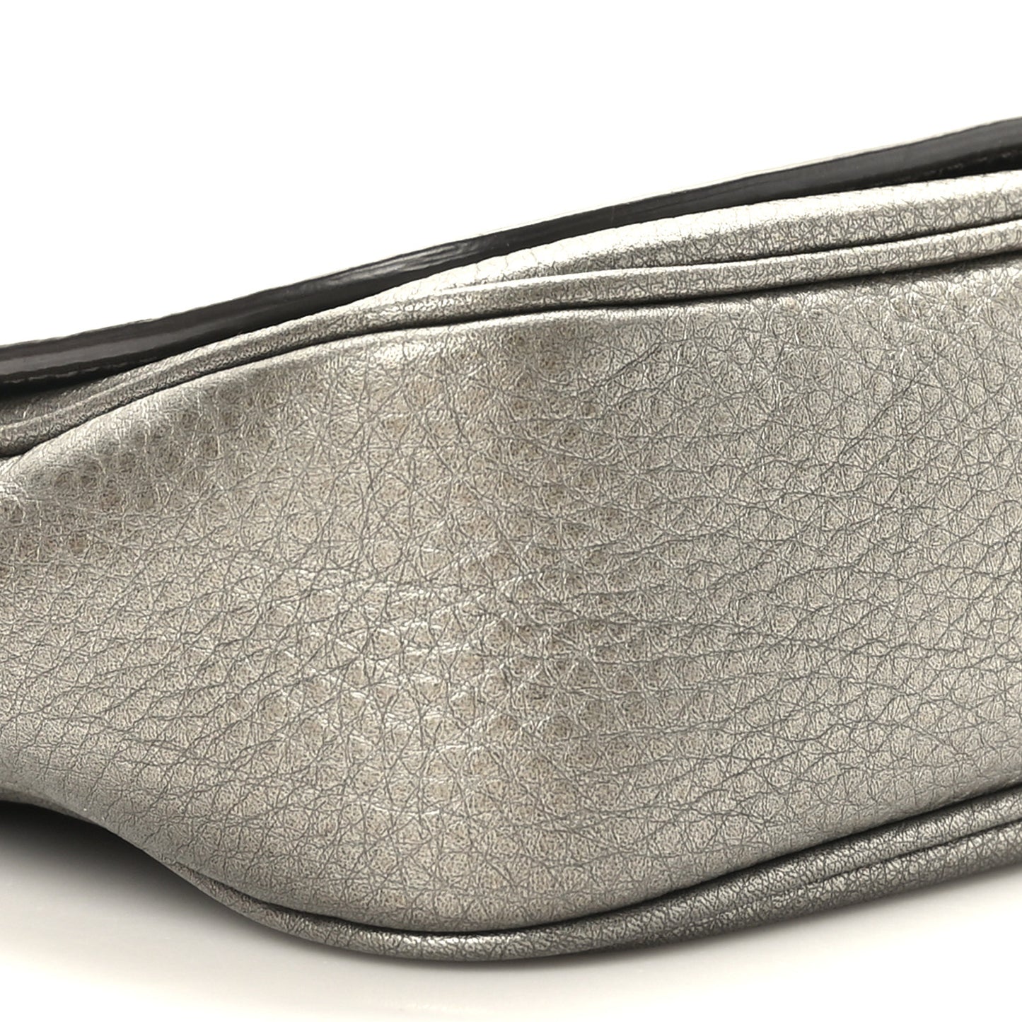 Metallic Pebbled Calfskin Small Soho Flap Crossbody Sasso