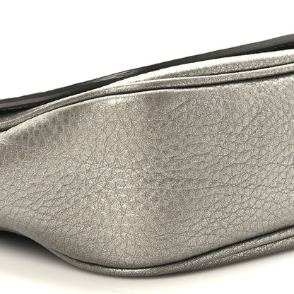 Gucci Metallic Pebbled Calfskin Small Soho Flap Crossbody Sasso 8 of 9