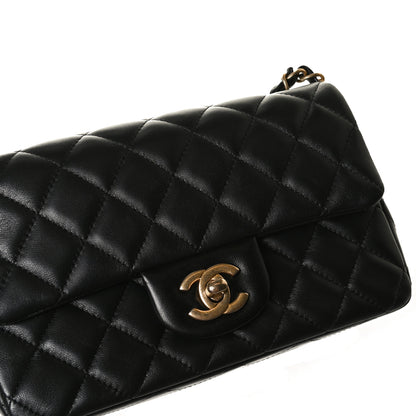 Chanel Lambskin Quilted Mini Rectangular Flap Black 11 of 12