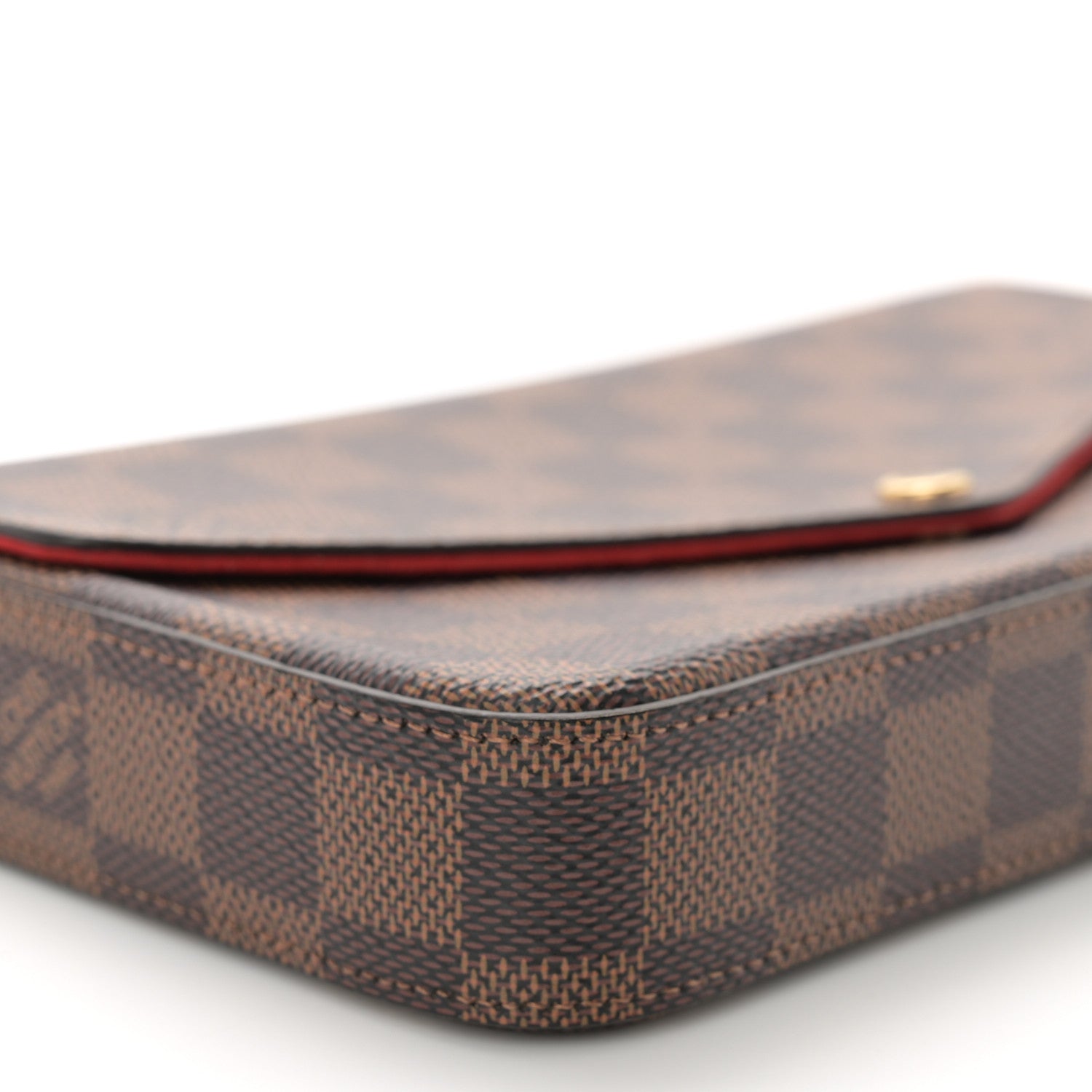 Louis Vuitton Damier Ebene Pochette Felicie Chain Wallet 9 of 10