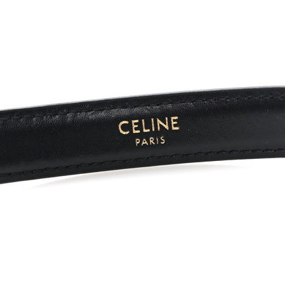 Celine Box Calfskin Small 18mm Triomphe Belt 65 26 Black 3 of 6