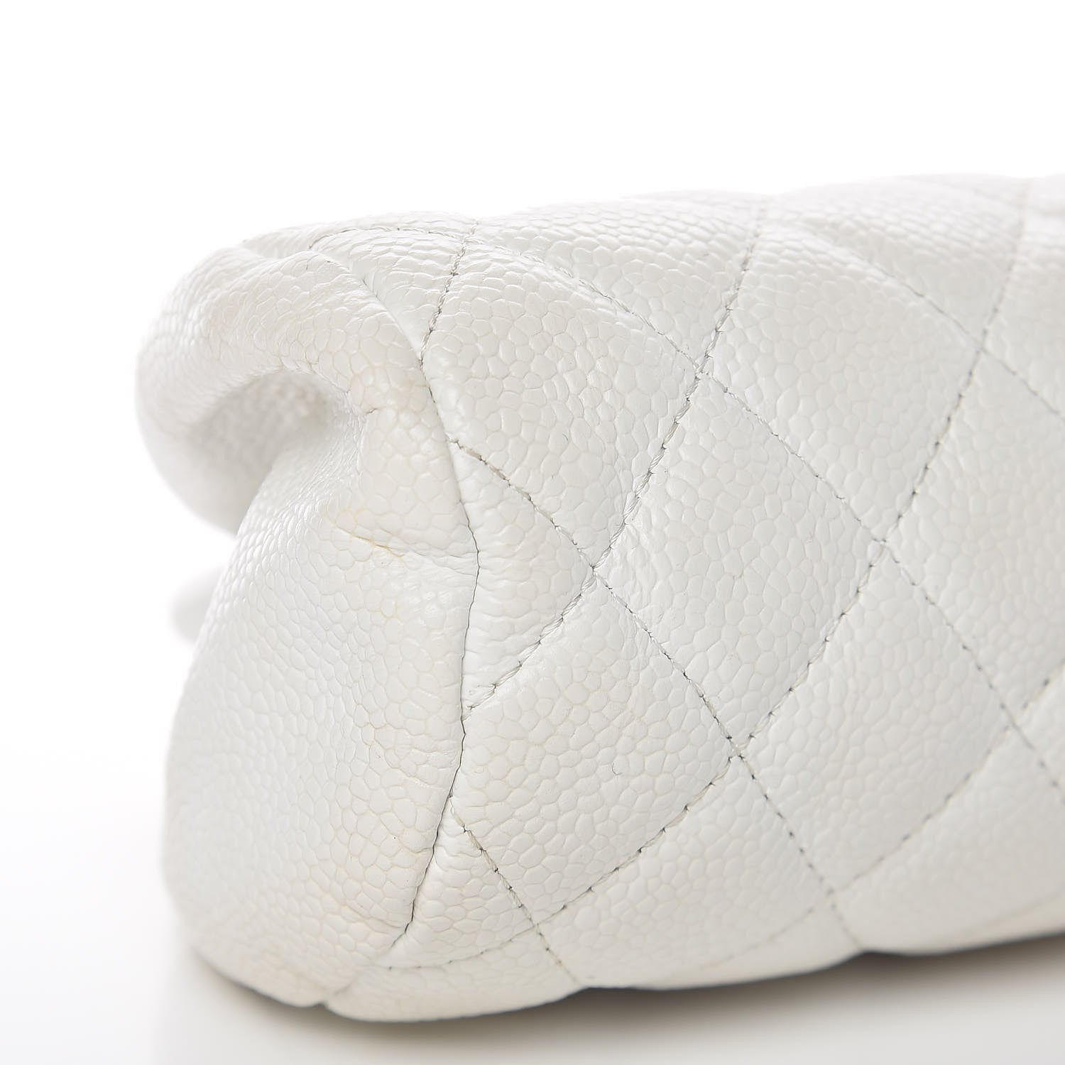 Chanel Caviar Quilted Timeless Clutch White 13 of 14