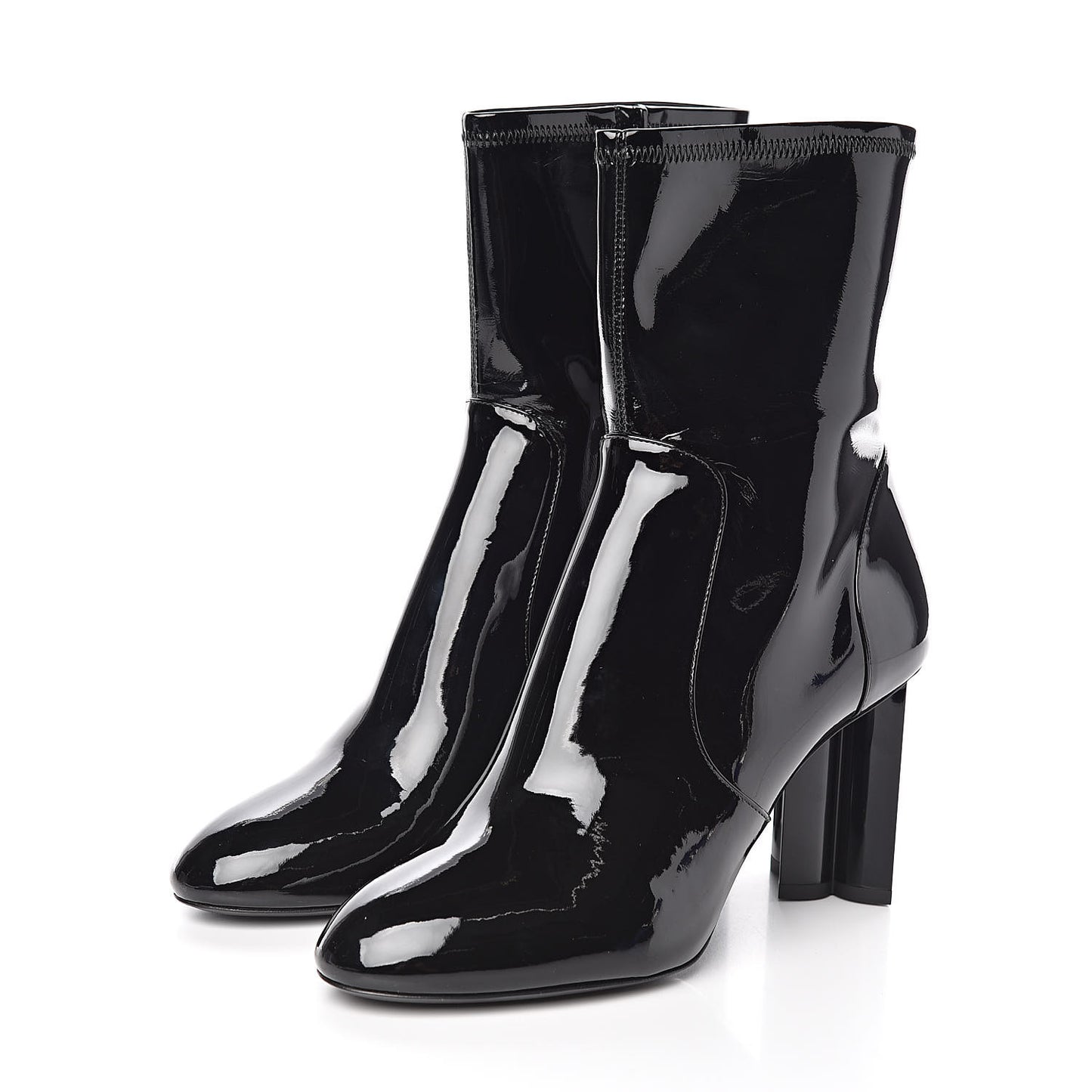 Patent Uniformes Silhouette Ankle Boots 40 Black