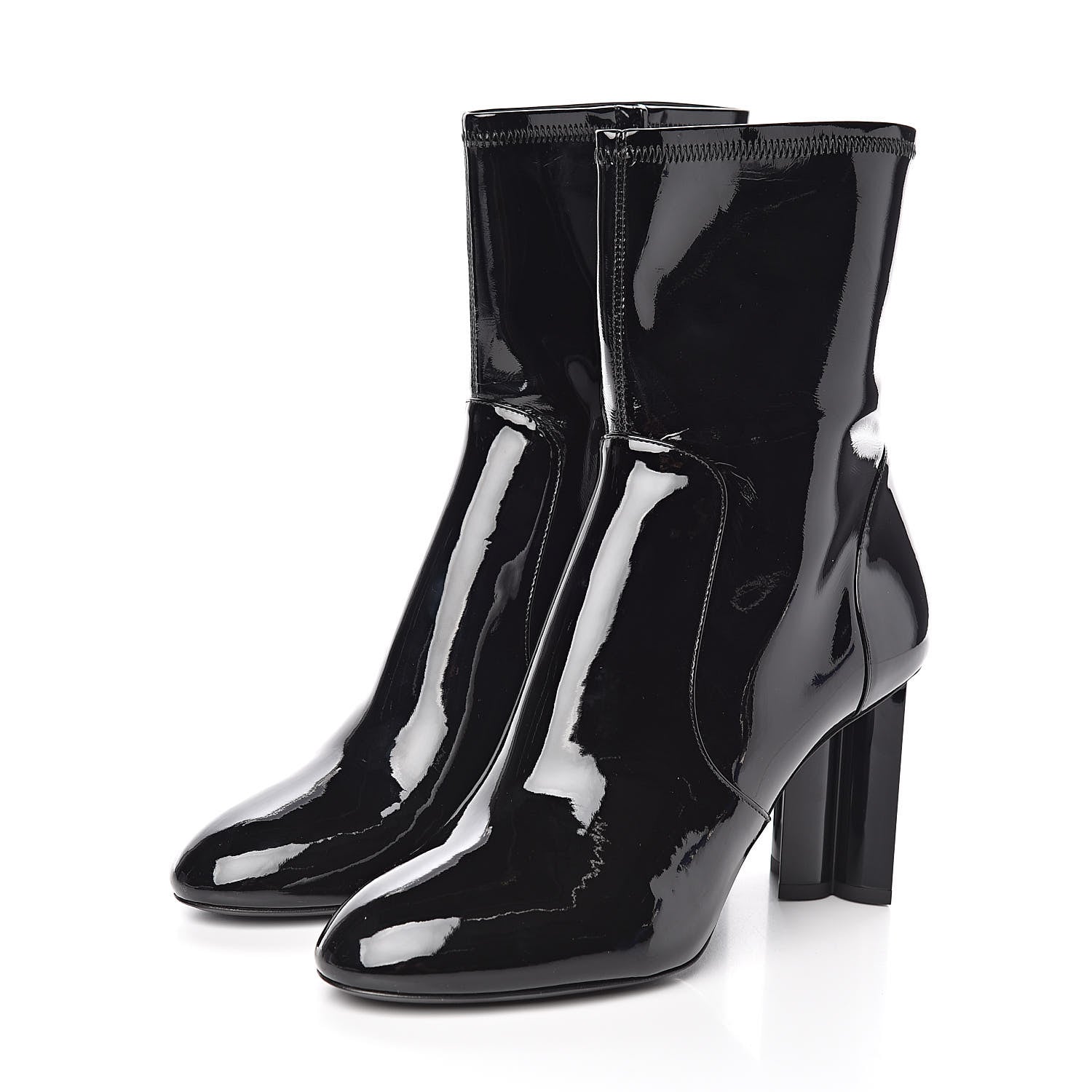 Louis Vuitton Patent Uniformes Silhouette Ankle Boots 40 Black 3 of 7