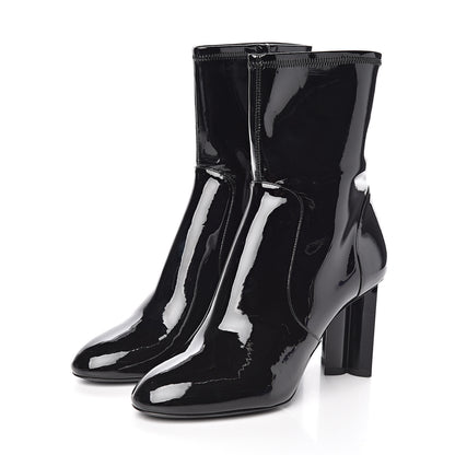 Louis Vuitton Patent Uniformes Silhouette Ankle Boots 40 Black 3 of 7