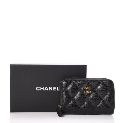 Chanel Caviar Quilted Zip Coin Purse Black 8 of 8