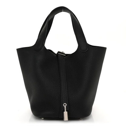 Hermes Taurillon Clemence Picotin Lock 18 PM Black 1 of 11