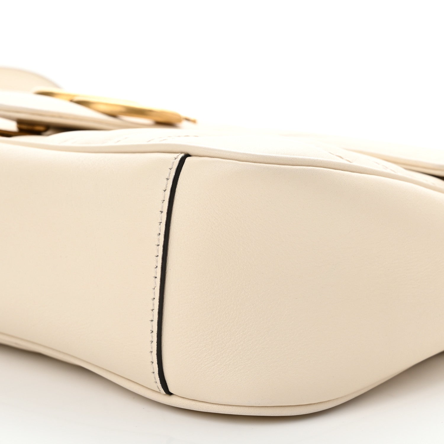 Gucci Calfskin Matelasse Small GG Marmont Shoulder Bag White 10 of 11