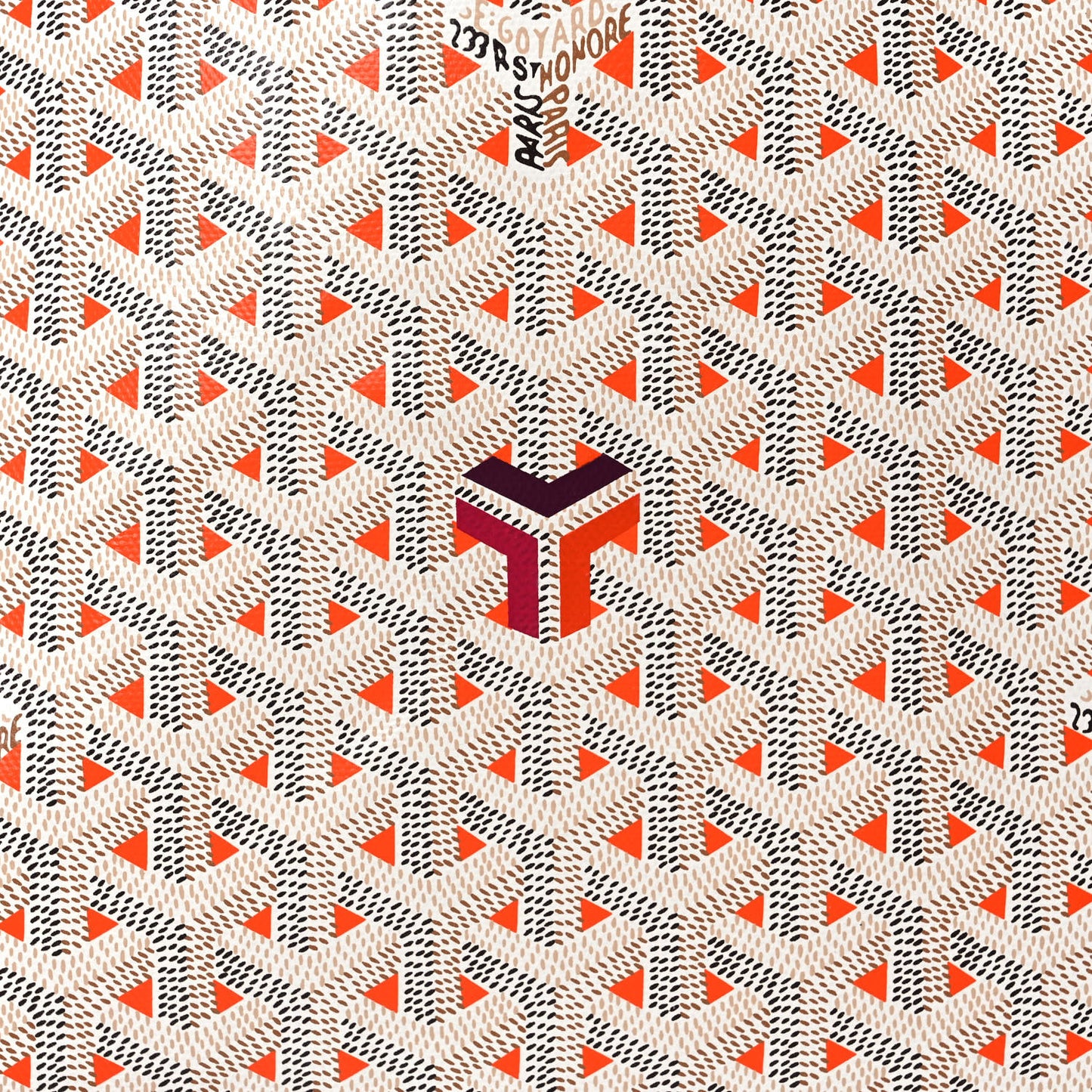 Goyardine Saint Louis Claire Voie GM White Orange