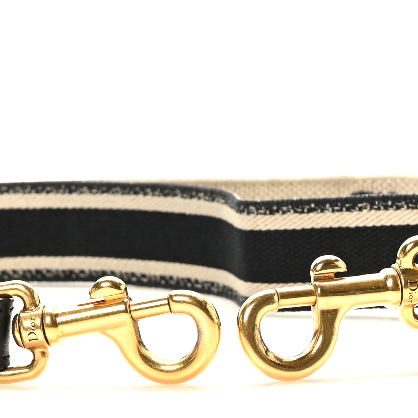 Canvas Embroidered Adjustable Shoulder Strap Black
