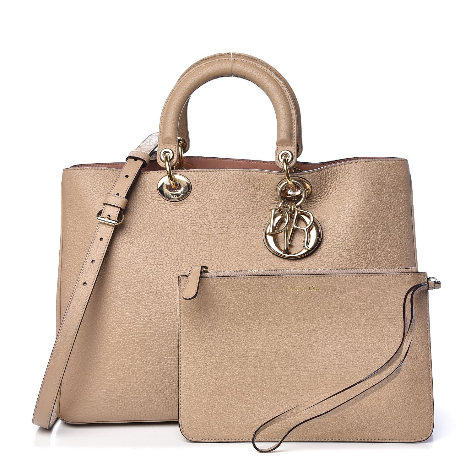 Christian Dior Bullcalf Large Diorissimo Tote Beige Petale 1 of 22