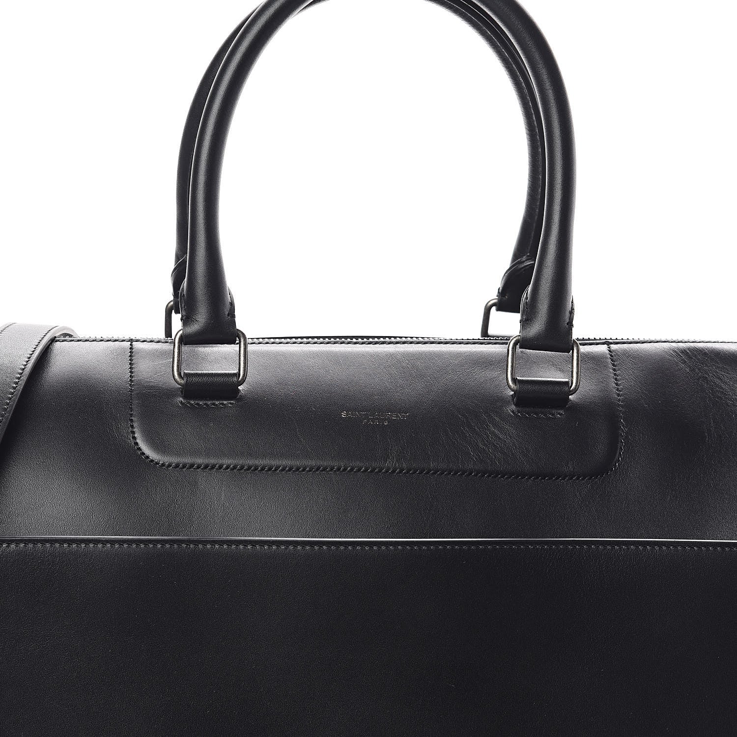 Saint Laurent Calfskin Classic Duffle 24 Black 7 of 9