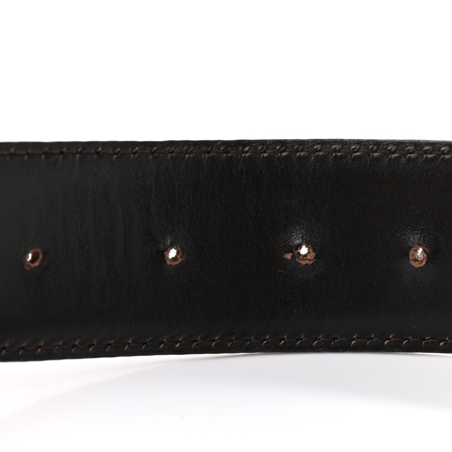 Gucci Nylon Calfskin Double G Web Belt 80 32 Green Red Cuir 7 of 9