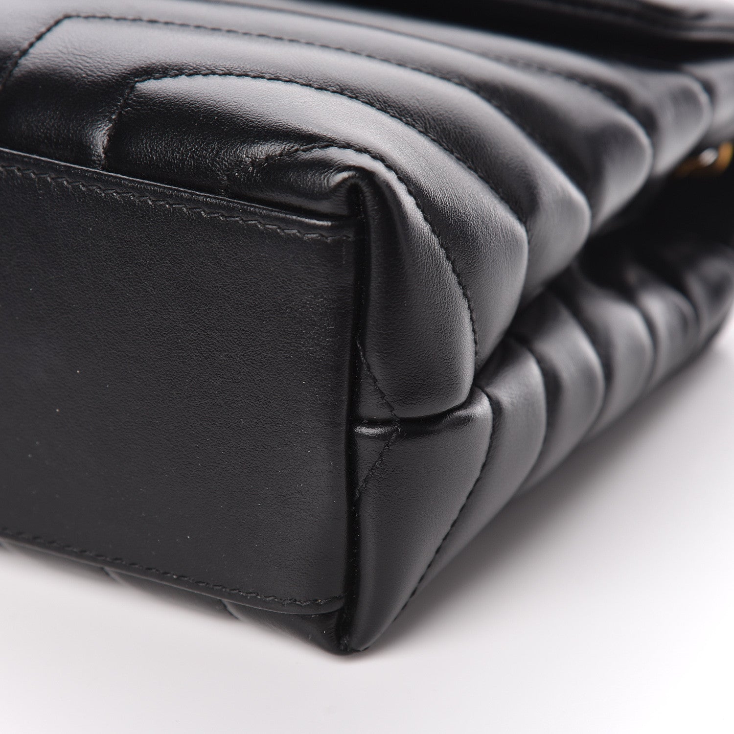 Saint Laurent Calfskin Y Quilted Monogram Small Loulou Chain Satchel Black 10 of 14