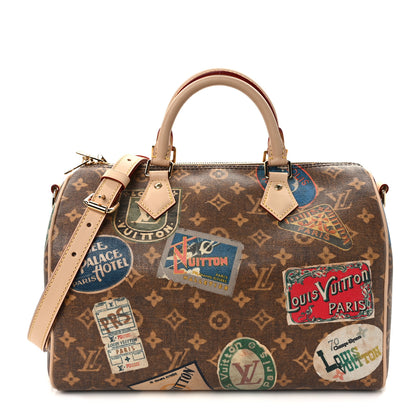 Louis Vuitton Monogram Hotel Labels Speedy Bandouliere 30 1 of 11